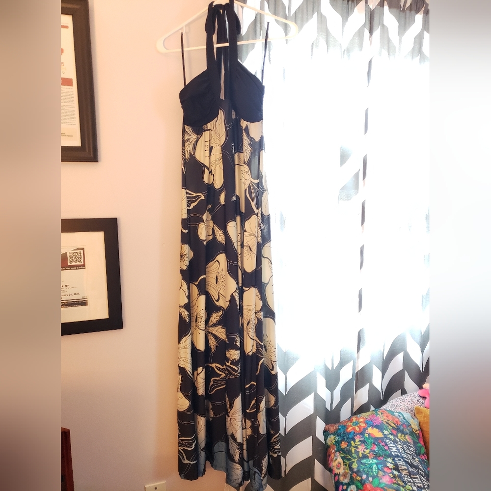 Charlotte Russe floral maxi dress, size S